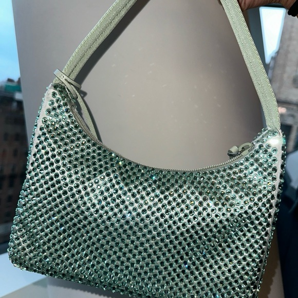 NWT! PRADA RE-EDITION SHOULDER BAG-CRYSTALIZED AQUA-NEVER WORN- LIMITED EDITION - Picture 3 of 10